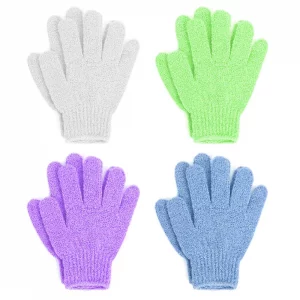 Linda Exfoliating Bath Gloves, Pack Of 4