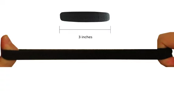 Styla Hair Ties For Thick Hair - Pack Of 6 Black Seamless Hair Elastics Scrunchies For Heavy, Curly Hair Accessories Ponytail Holders