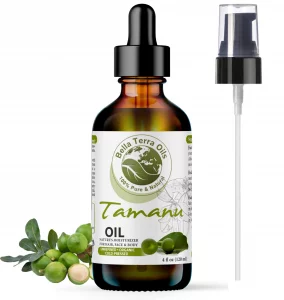 Bella Terra Oils - Organic Tamanu Oil 4Oz - Cold-Pressed & Pure, Packed With Antioxidants & Beneficial Nutrients, Achieve Silky Smooth Skin Naturally