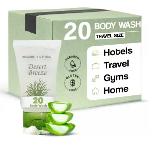 Desert Breeze Body Wash, Travel Size Hotel Toiletries, 1 Oz Flip Cap (Case Of 20)