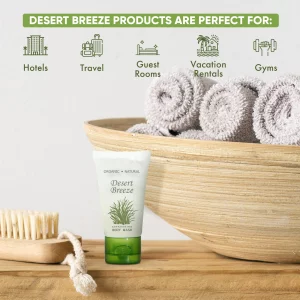 Desert Breeze Body Wash, Travel Size Hotel Toiletries, 1 Oz Flip Cap (Case Of 20)
