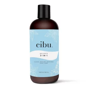 Cibu 3-In-1 Shampoo, Conditioner & Body Wash 30021 Men/Women Hair, Body, Face Wash, Bubble Bath | For All Skin & Hair Types | Sulfate-Free | Soft Cle