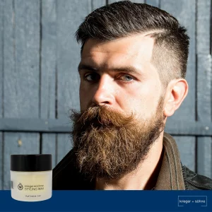 Premium Styling Wax For Men - K+S Salon Quality Hair Care Products For Short Hair - Infused W/ Caranauba Wax For Separation, Moisturizing & Flake Fre