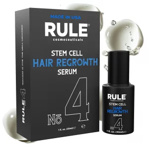Rule Stem Cell Hair Growth Serum - Natural Hair Growth Oil With Biotin, Castor Oil & Dht Blocker Saw Palmetto For Thicker Fuller Longer Hair Regrowth