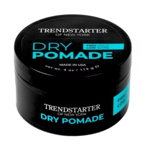 Trendstarter - Dry Pomade (4Oz) - Strong Hold - Low Shine - Water-Based Gel Type Pomade - All-Day Hold Premium Hair Styling Products