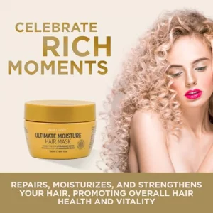 Rich Pure Luxury Ultimate Moisture Hair Mask For Dry & Damaged Hair - Deep Conditioning & Moisturizing Hair Repair Treatment - Marula Oil & Cherry Bl
