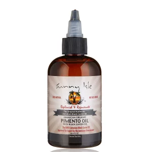 Sunny Isle Jamaican Organic Pimento Oil With Black Castor Oil 4Oz | Formulated To Nourish The Scalp, Condition And Strengthen Hair | Traditional Body