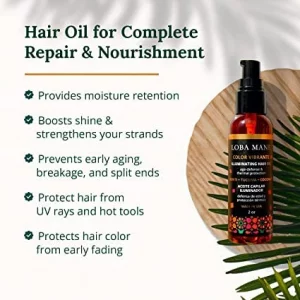 Loba Mane Illuminating Hair Oil For Curly Frizzy Hair - Hair Serum For Dry Damaged Thick Curly Hair - Infused With Buriti, Tucuma, And Argan Oil For