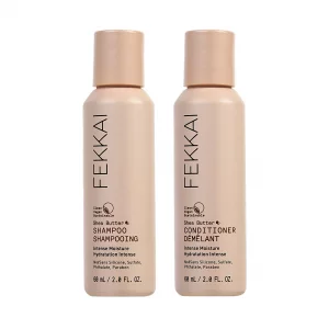 Fekkai Shea Butter Intense Moisture Shampoo + Conditioner - 2 Oz Bottle Of Each (Travel Size) - Extreme Hydration, Tame Frizz & Repair Split Ends - S
