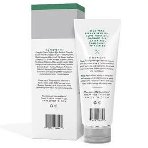 Applebiotic Exfoliating Scrub For Face And Body, With Sugar Crystals & Coconut Oil, Unclogs Pores & Moisturizes, Hair Scrub & Scalp Cleanser For Buil