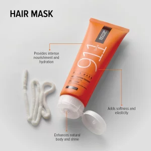 Biotop Professional 911 Quinoa Hair Mask - Repairing Hair Mask Treatment For Dry Or Extremely Damaged Strands - Color Safe & Cruelty Free Hair Care -