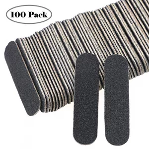 100 Pcs Mini Nail Files Bulk Mwoot Disposable Double Sided Emery Board 180240 Grit Fingernail Nail File Buffer Set Manicure Tool for Natural Acrylic