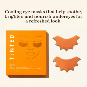 Live Tinted Rays Copper Peptide Eye Masks - Cooling Brightening Nourishing Under Eye Patches Reduces Fine Lines Hydrates with Copper Peptides Banan