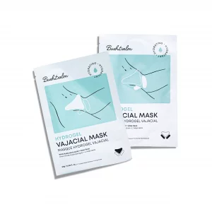 Bushbalm Hydrogel Vajacial Mask - Hydrating Mask with Hyaluronic Acid and Aloe Vera to Cool and Soothe Skin Post-Hair Removal 1 Full Mask Sets