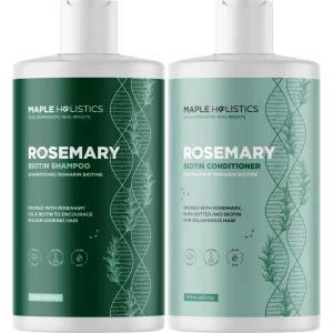 Biotin Rosemary Shampoo and Conditioner Set - Vegan Sulfate Free Biotin Shampoo and Conditioner Set Hair Growth Complex with Volumizing Rosemary Esse