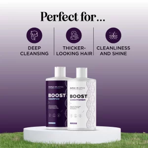 Advanced Biotin Shampoo and Conditioner Set - Thickening Sulfate and Paraben Free Shampoo and Conditioner for Hair Growth with Rice Water Black Casto