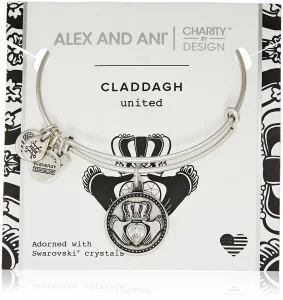 Alex and Ani Claddagh Rafaelian Silver Bangle Bracelet