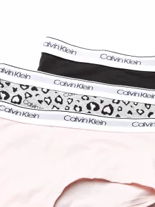 Calvin Klein Little Girls' Kids Modern Cotton Hipster Underwear, Multipack, CK Leo Heather, Crystal Pink, Black-3 Pack, X-Large