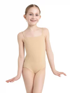 Capezio Girls' Little Team Basic Camisole Leotard, Nude, Small