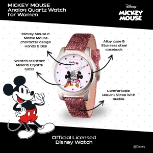 DISNEY Mickey Mouse Adult Casual Sport Analog Quartz Watch