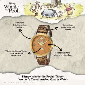 DISNEY Winnie The Pooh Adult Casual Sport Analog Quartz Watch