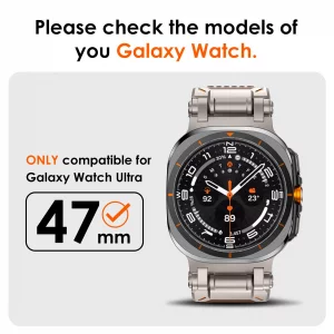 KADES Design for Samsung Galaxy Ultra Watch Band 47mm Men, Wide Rugged Top Grain Genuine Leather Band with New Upgrade Metal Connectors for Galaxy Wa