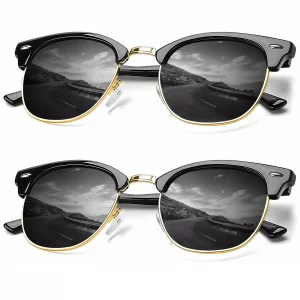 KALIYADI Unisex Polarized Retro Classic Trendy Stylish Sunglasses for Men Women Driving Sun glasses UV Blocking