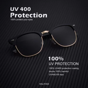 KALIYADI Unisex Polarized Retro Classic Trendy Stylish Sunglasses for Men Women Driving Sun glasses UV Blocking