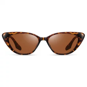 Fozono Retro Vintage Narrow Cat Eye Sunglasses for Women Men 90s Small Chic Style Trendy Sunnies UV400 Protection FZN7514TortoiseBrown