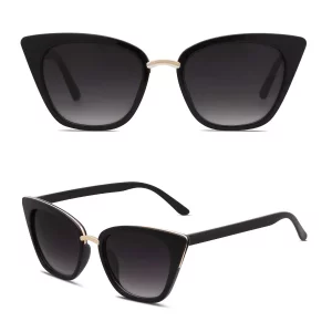 SOJOS Cat Eye Designer Sunglasses Fashion UV400 Protection Glasses SJ2052 with Black FrameGradient Grey Lens