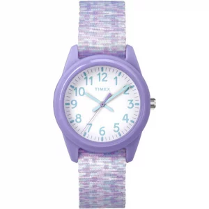 Timex Youth Kids Analog 32mm Nylon Strap Purple Watch TW7C12200