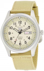 SEIKO 5 Automatic Beige Dial Mens Watch SNZG07J1