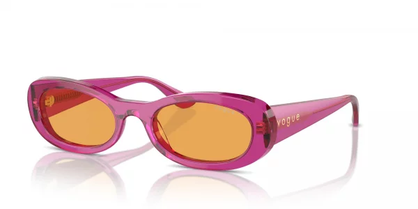 Vogue Eyewear Womens VO5582S Oval Sunglasses, Transparent VioletOrange, 53 mm