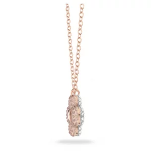 Swarovski Latisha pendant, Flower, Pink, Rose-gold tone plated