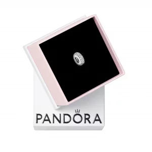 PANDORA Clear Sparkle Spacer Charm Bracelet Charm Moments Bracelets - Stunning Womens Jewelry - Gift for Women in Your Life - Made with Sterling Silv
