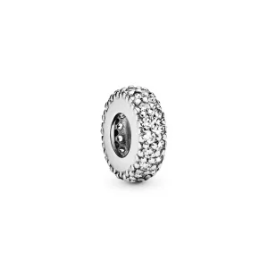 PANDORA Clear Sparkle Spacer Charm Bracelet Charm Moments Bracelets - Stunning Womens Jewelry - Gift for Women in Your Life - Made with Sterling Silv