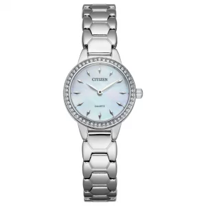 Citizen Quartz Womens Watch, Stainless Steel, Crystal, Silver-Tone Model EZ7010-56D