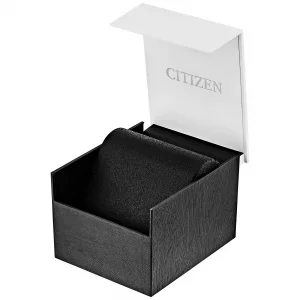 Citizen Mens Eco-Drive Weekender Chronograph Watch in Silver-tone Stainless Steel, Black Dial Model AT2387-52E