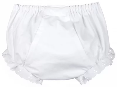 IC Collections Little Girls White Double Seat Panty Size 08
