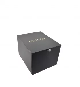 Bulova Ladies Modern Quadra Diamond Dial Stainless Steel 3-Hand Quartz Watch, Black Dial Style 96P202
