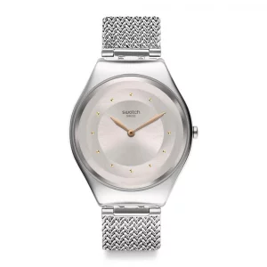 Swatch Skin Irony Quartz Stainless Steel Strap, 16 Casual Watch Model SYXS117M, Grey