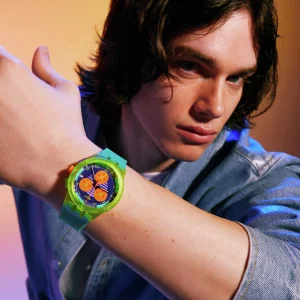 Swatch Casual Watch Multicolor Quartz Plastic NEON Wave
