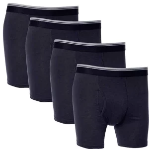 Kirkland Signature Mens 4 Boxer Briefs Small Black