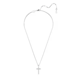 Swarovski Insigne pendant, Pav, Cross, Clear, Rhodium Finished