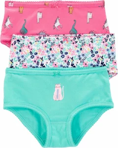 Carters Little Girls 3-Pack Stretch Cotton Panties 4-5T Turquoise37929011Pink