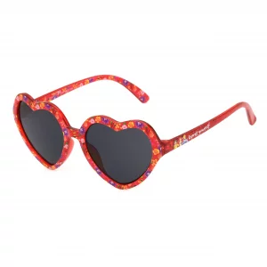 Disney Girls Princess Heart Kids Sunglasses, Crystal RedGlitter Injection, 43