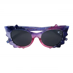 Disney Girls Round Frozen Sunglasses, Gradient Purple, 42 mm