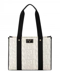 Nine West Peyton Tote, Natural Black