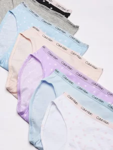 Calvin Klein Girls Cotton Underwear Bikini Panties 7 Pack Stars Large