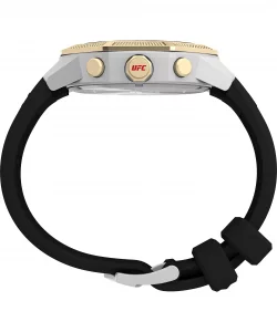 Timex UFC Mens King 45mm Watch - Black Strap Black Dial Silver-Tone Case